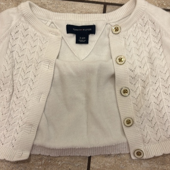 Tommy Hilfiger Baby Girl White Sweater size 3-6 months - Picture 2 of 4